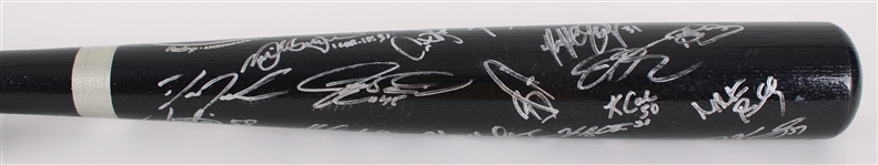 2006 Oakland Athletics Team Signed Rawlings Adirondack Bat w/ 25+ Signatures (JSA) **381**