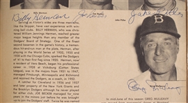 1957 Brooklyn Dodgers Multi Signed Team Yearbook w/ 29 Signatures Including Sandy Koufax, Duke Snider, Gil Hodges, Don Newcombe, Don Drysdale, Pee Wee Reese & More (JSA) Last Year in Brooklyn