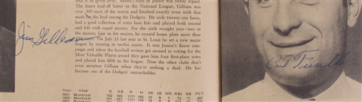 1957 Brooklyn Dodgers Multi Signed Team Yearbook w/ 29 Signatures Including Sandy Koufax, Duke Snider, Gil Hodges, Don Newcombe, Don Drysdale, Pee Wee Reese & More (JSA) Last Year in Brooklyn