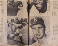 1957 Brooklyn Dodgers Multi Signed Team Yearbook w/ 29 Signatures Including Sandy Koufax, Duke Snider, Gil Hodges, Don Newcombe, Don Drysdale, Pee Wee Reese & More (JSA) Last Year in Brooklyn