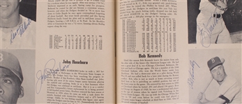 1957 Brooklyn Dodgers Multi Signed Team Yearbook w/ 29 Signatures Including Sandy Koufax, Duke Snider, Gil Hodges, Don Newcombe, Don Drysdale, Pee Wee Reese & More (JSA) Last Year in Brooklyn