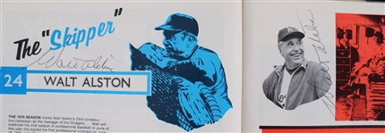 1976 Los Angeles Dodgers Multi Signed Team Yearbook w/ 21 Signatures Including Tommy Lasorda, Vin Scully, Dusty Baker, Walt Alston & More (JSA)