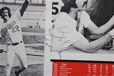 1976 Los Angeles Dodgers Multi Signed Team Yearbook w/ 21 Signatures Including Tommy Lasorda, Vin Scully, Dusty Baker, Walt Alston & More (JSA)