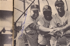 1955 Brooklyn Dodgers Multi Signed Team Yearbook w/ 25 Signatures Including Jackie Robinson, Roy Campanella, Sandy Koufax & more (JSA)