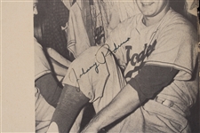1955 Brooklyn Dodgers Multi Signed Team Yearbook w/ 25 Signatures Including Jackie Robinson, Roy Campanella, Sandy Koufax & more (JSA)
