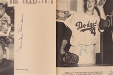1955 Brooklyn Dodgers Multi Signed Team Yearbook w/ 25 Signatures Including Jackie Robinson, Roy Campanella, Sandy Koufax & more (JSA)
