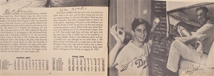 1955 Brooklyn Dodgers Multi Signed Team Yearbook w/ 25 Signatures Including Jackie Robinson, Roy Campanella, Sandy Koufax & more (JSA)