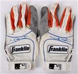 2009 Gary Sheffield New York Mets Signed Franklin Game Worn Batting Gloves (MEARS LOA/JSA) **282**