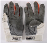 2009 Gary Sheffield New York Mets Signed Franklin Game Worn Batting Gloves (MEARS LOA/JSA) **282**