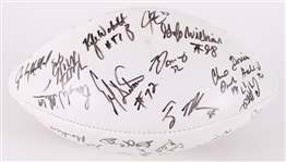 1996 Super Bowl XXXI Champions Green Bay Packers Team Signed ONFL Tagliabue SBXXXI Autograph Panel Football w/ 30 Signatures Including Brett Favre, Robert Brooks, William Henderson & More (JSA)