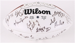 1996 Super Bowl XXXI Champions Green Bay Packers Team Signed ONFL Tagliabue SBXXXI Autograph Panel Football w/ 30 Signatures Including Brett Favre, Robert Brooks, William Henderson & More (JSA)