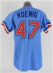 1982 Fred Koenig Texas Rangers Game Worn Road Jersey (MEARS LOA) 