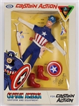 1966 High Grade Captain America Captain Action Marvelmania Figure w/ Equipment & Original 10x15 Box