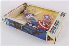1966 High Grade Captain America Captain Action Marvelmania Figure w/ Equipment & Original 10x15 Box
