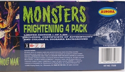 2000 Monsters Frightening LE 4 Pack Kit - Creature, Frankenstein, Dracula, Wolfman 14x5x20 (MIB)