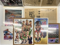 1930s-1990s Milwaukee Braves, Green Bay Packers, Mke Bucks & more 32x40 Prints (Lot of 24)