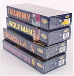 1999 Universal Pictures Classic Monsters MIB Model Kits by Aurora - Lot of 4 w/ Dracula, Wolfman, Frankenstein & The Mummy