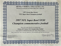 1990s Green Bay Packers 32x35 Framed 1921 ACME Packers w/ Superbowl Footballs (Lot of 4)