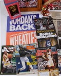 1990's-2010's Basketball Memorabilia Collection - Lot of 24 w/ Michael Jordan Golf Ball, Wheaties Boxes, Sports Illustrated, & More  