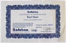 1992 Bart Starr Green Bay Packers MIB Salvino Collection Figurine w/ Signed Cut (JSA)