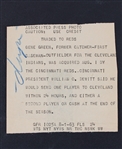 1963 7UP Baseball 13x20 Schedule w/ 5x7 Gene Green Press Photo 