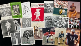 1940's-80's Basketball & Football Memorabilia Collection - Lot of 45 w/ ABA Programs, ABA Photos, Signed Photos & More