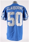 1999 Chris Claiborne Detroit Lions Signed Preseason Jersey (MEARS LOA/JSA)