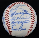 1965 Chicago Cubs Team Signed ONL Giles Baseball w/ 25 Signatures Including Ernie Banks, Ron Santo & More (JSA)
