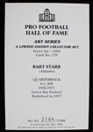 1994 Bart Starr Green Bay Packers Autographed 4x6 HOF Art Series Print (JSA)