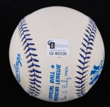 1999 Roger Clemens New York Yankees Signed OAL Budig Joe DiMaggio Commemorative Baseball **Global Authentication / 270**