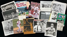 1960's-2000's Baseball Football Basketball Memorabilia - Lot of 50+ w/ Ted Williams Lithograph, Publications & Photographs