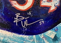 2000-2012 Brian Urlacher Chicago Bears Signed 51x67 Framed Bill Lopa Painting (JSA)
