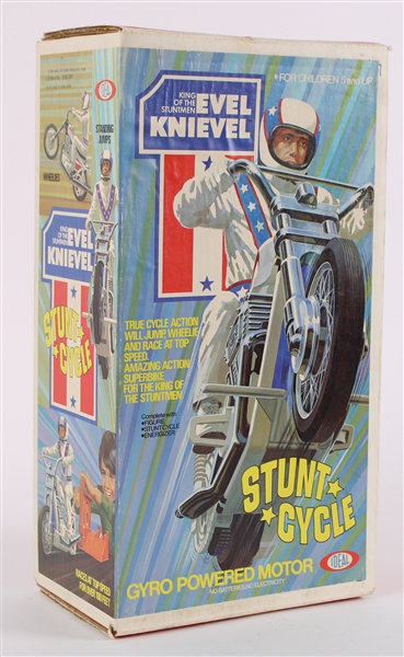 1973 Evel Knievel King of the Stuntmen MIB Gyro Powered Stunt Cycle by Ideal