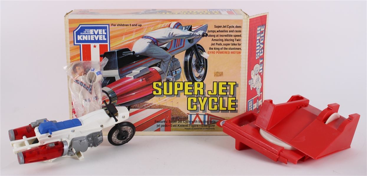 1976 Evel Knievel King of the Stuntmen MIB Gyro Powered Super Jet Cycle by Ideal