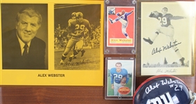 1940s-60s Kyle Rote, Chuck Conerly & more NY Giants Signed Mini Helmet, Photo 14x20 Plaques (Lot of 4)(JSA) 