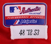 2012 Tommy Hanson Atlanta Braves Game Worn Alternate Jersey (MEARS LOA/MLB Hologram)