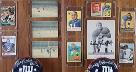 1956-1974 Pete Gogolak, Sam Huff & more NY Giants Signed Mini Helmet, Photo 14x20 Plaques (Lot of 4)(JSA)