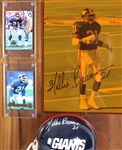 1986-2001 Pepper Johnson, Garnes, Beamon NY Giants Signed Mini Helmet, Photo 14x20 Plaques (Lot of 3)(JSA)