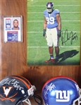 1950s-90s Roosevelt Brown, Chris Canty & more NY Giants Signed Mini Helmet, Photo 14x20 Plaques (Lot of 5)(JSA)