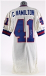 1996 Conrad Hamilton New York Giants Signed Game Worn Road Jersey (MEARS LOA / Giants Letter / MeiGray)