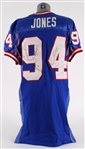 1996 Cedric Jones New York Giants Signed Game Worn Home Jersey (MEARS LOA / Giants Letter / MeiGray / JSA)