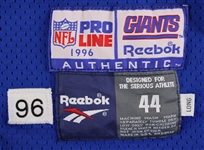 1996 Cedric Jones New York Giants Signed Game Worn Home Jersey (MEARS LOA / Giants Letter / MeiGray / JSA)