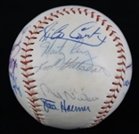 1972 Atlanta Braves Team Signed Baseball w/ 19 Signatures from Personal Collection of Hank Aaron (MEARS LOA/Susan Bailey Letter/JSA)