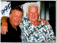 2000's Bob Uecker Milwaukee Brewers Signed OML Selig Baseball + Dual Signed Photo w/ Johnny Logan from Personal Collection of Hank Aaron (MEARS LOA/Susan Bailey Letter/JSA)