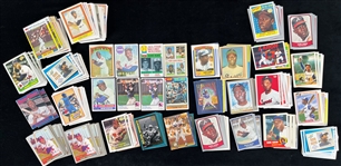 1960's-2000's Hank Aaron Atlanta Braves Baseball Trading Cards - Lot of 500+ from Personal Collection of Hank Aaron (MEARS LOA/Susan Bailey Letter)