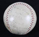 1929-30 Philadelphia Athletics & Chicago White Sox Multi Signed OAL Barnard Baseball w/ 12 Signatures Including Eddie Collins & More *Full JSA Letter*