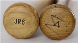 1960's-70's Jackie Robinson Brooklyn Dodgers H&B Louisville Slugger Store Model Bats - Lot of 2