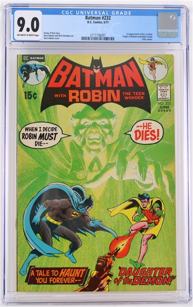 1971 DC Comics Batman With Robin #232 (CGC Slabbed 9.0)