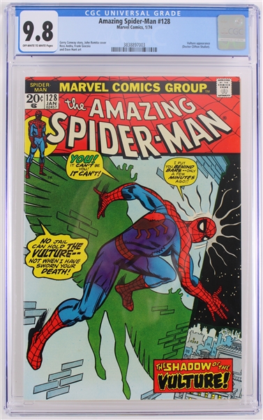 1974 Marvel Comics Amazing Spider-Man #128 Highest Graded CGC example (1 of 62)(CGC Slabbed 9.8)
