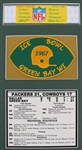 1967 Green Bay Packers Dallas Cowboys 18 x 24 Matted Ice Bowl Display w/ Repro Ticket, Photos, Patch & Box Score